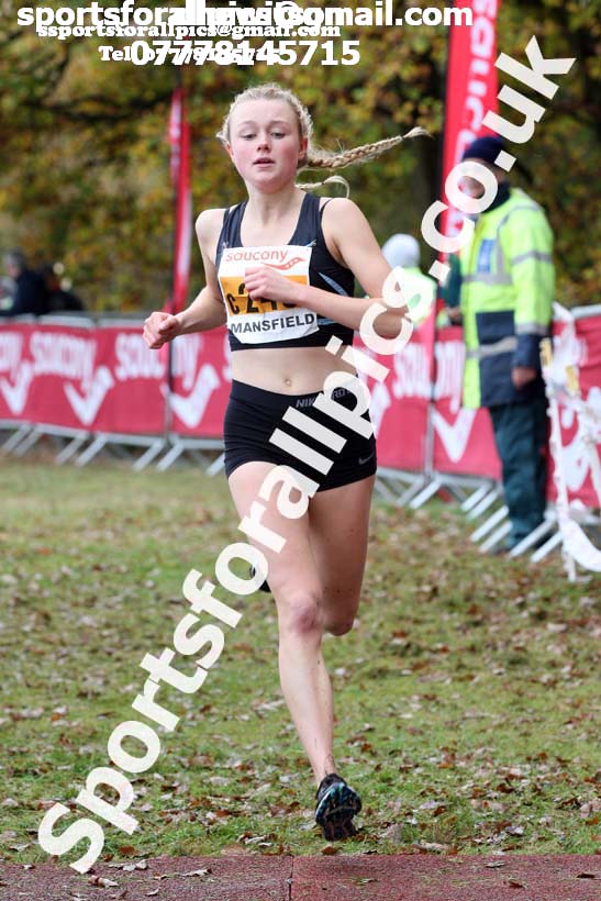 Womens junior National Cross Country Relay, Berry Hill Park, Mansfield. Photo:  David T. Hewitson/Sports for All Pics
